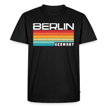 Berlin Berlinerin Berlin Ville Berlin - T-shirt Premium bio Homme - noir - Devant - Nico (187cm)