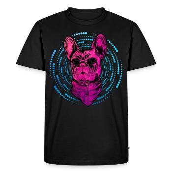 Bouledogue français - T-shirt Premium bio Homme - noir - Devant - Nico (187cm)