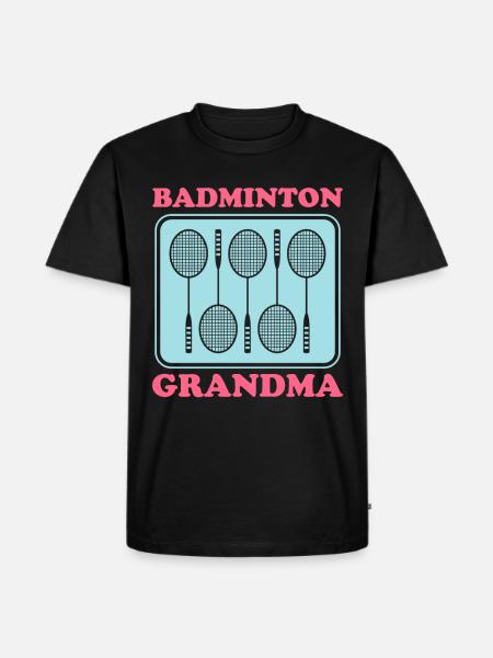 Badminton Grandma Badminton Player Gift - Men's Premium Organic T-Shirt - black