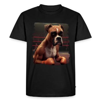 Boxer Dog Owner Dog Dogs Dog Breed Boxer - T-shirt Premium bio Homme - noir - Devant - Nico (187cm)