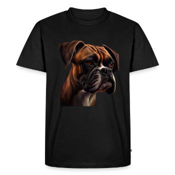 Boxer Dog Owner Dog Dogs Dog Breed Boxer - T-shirt Premium bio Homme - noir - Devant - Nico (187cm)