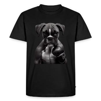 Boxer Dog Owner Dog Dogs Dog Breed Boxer - T-shirt Premium bio Homme - noir - Devant - Nico (187cm)