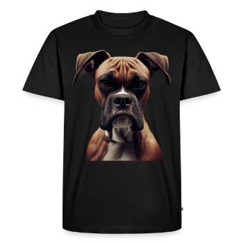 Boxer Dog Owner Dog Dogs Dog Breed Boxer - T-shirt Premium bio Homme - noir - Devant - Nico (187cm)