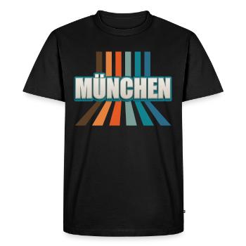 Munich Munich Munich - T-shirt Premium bio Homme - noir - Devant - Nico (187cm)