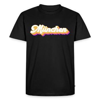 Munich Munich Munich - T-shirt Premium bio Homme - noir - Devant - Nico (187cm)