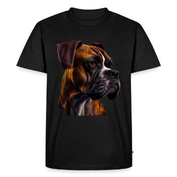 Boxer Dog Owner Dog Dogs Dog Breed Boxer - T-shirt Premium bio Homme - noir - Devant - Nico (187cm)