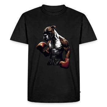 Boxer Dog Owner Dog Dogs Dog Breed Boxer - T-shirt Premium bio Homme - noir - Devant - Nico (187cm)