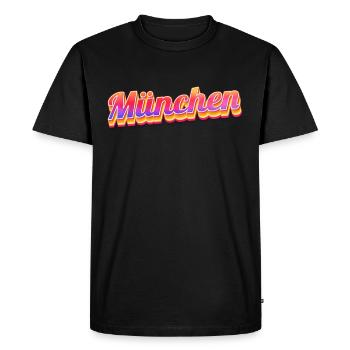 Munich Munich Munich - T-shirt Premium bio Homme - noir - Devant - Nico (187cm)