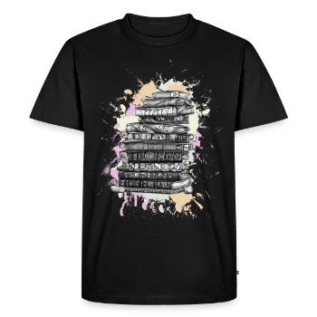 Reading books book - Men's Premium Organic T-Shirt - black - Front - Nico (187cm)