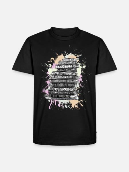 Reading books book - Men's Premium Organic T-Shirt - black