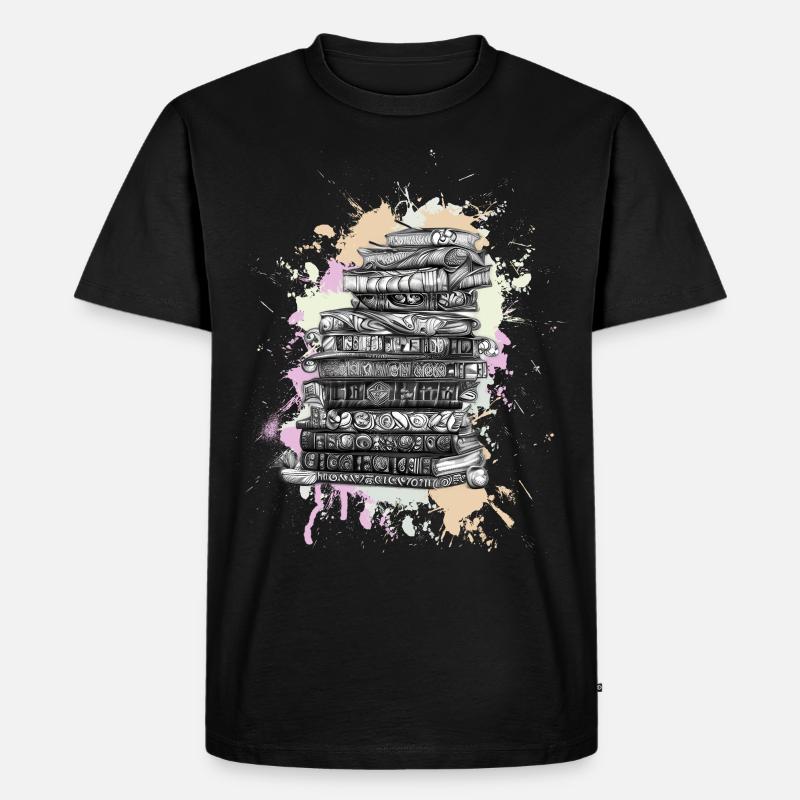 Lesen Bücher Buch - Männer Premium Bio T-Shirt - Schwarz