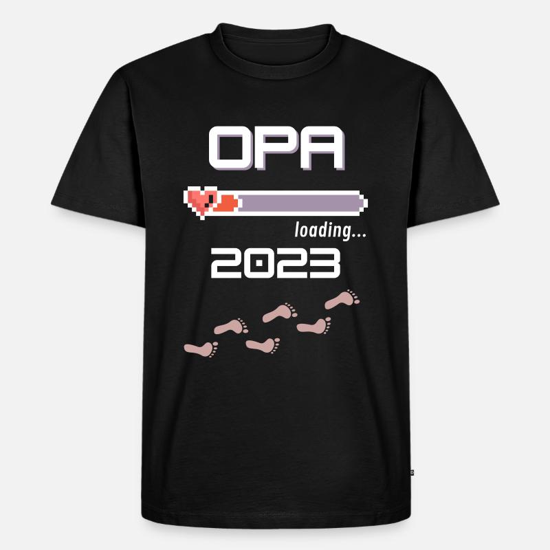 Opa 2023 loading... - Männer Premium Bio T-Shirt - Schwarz