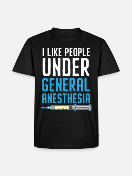Jeg elsker mennesker under generel anæstesi Anæstesiolog - Herre Premium økologisk T-shirt - sort