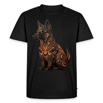 Dog Chinese Zodiac Lunar Year Animal Lover - Men's Premium Organic T-Shirt - black - Front - Nico (187cm)
