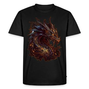 Dragon Zodiaque Chinois Animal Horoscope Sorcellerie - T-shirt Premium bio Homme - noir - Devant - Nico (187cm)