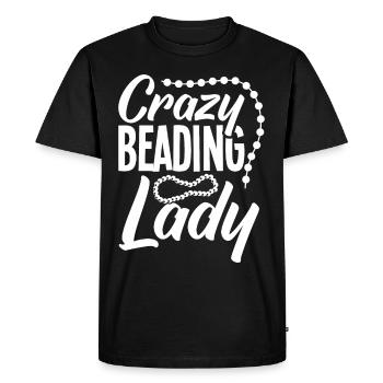 Perle Perle Broderie Bijoutier Fabricant de bijoux - T-shirt Premium bio Homme - noir - Devant - Nico (187cm)