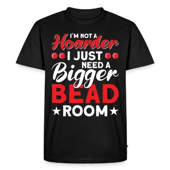 Perle Perle Broderie Bijoutier Fabricant de bijoux - T-shirt Premium bio Homme - noir - Devant - Nico (187cm)