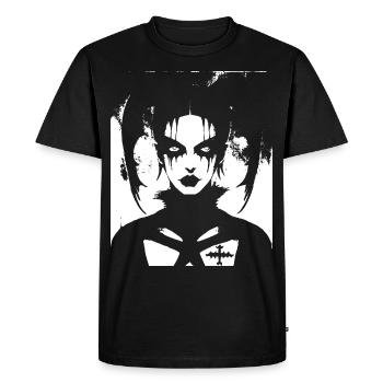 Dark Art Occulte Gothique Batcave Girl Post Punk Bat - T-shirt Premium bio Homme - noir - Devant - Nico (187cm)