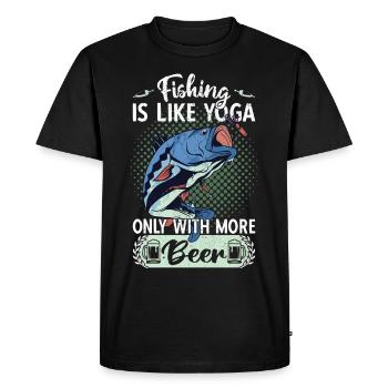 Fishing Anglers Fishermen Fishing Fishing Saying - Men's Premium Organic T-Shirt - black - Front - Nico (187cm)