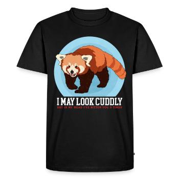 Red Panda Red Pandas Red Panda Gift - Men's Premium Organic T-Shirt - black - Front - Nico (187cm)