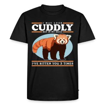 Red Panda Red Panda Red Pandas Gift - Men's Premium Organic T-Shirt - black - Front - Nico (187cm)