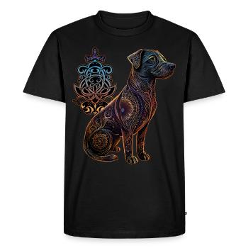 Astrologie du zodiaque chinois Chien Année lunaire - T-shirt Premium bio Homme - noir - Devant - Nico (187cm)