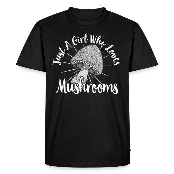 Cueilleur de champignons Chasseurs de champignons Amateurs de champignons Champignons Ferme de champignons - T-shirt Premium bio Homme - noir - Devant - Nico (187cm)