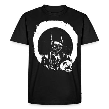 Dark Art Occulte Horreur Alien Halloween Grindcore - T-shirt Premium bio Homme - noir - Devant - Nico (187cm)