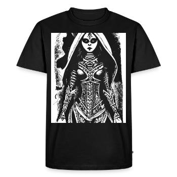 Dark Art Occulte Gothique Batcave Girl Post Punk Bat - T-shirt Premium bio Homme - noir - Devant - Nico (187cm)
