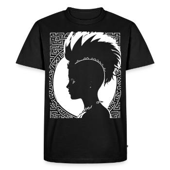 Fantasy Post Punk Celtic Tribal Art Batcave Girl - T-shirt Premium bio Homme - noir - Devant - Nico (187cm)