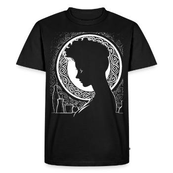 Fantasy Post Punk Celtic Tribal Art Batcave Girl - T-shirt Premium bio Homme - noir - Devant - Nico (187cm)