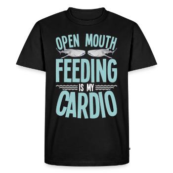 Observation des baleines Observation des baleines Orques Bleu Baleine - T-shirt Premium bio Homme - noir - Devant - Nico (187cm)