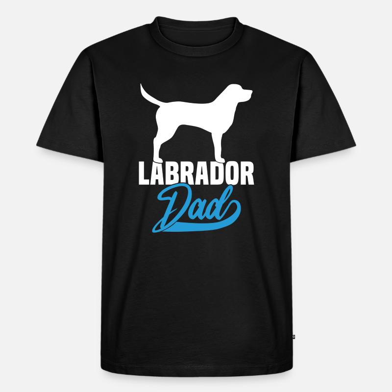 Labrador Dad - Männer Premium Bio T-Shirt - Schwarz