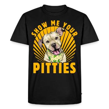 Montrez-moi vos Pitties - T-shirt Premium bio Homme - noir - Devant - Nico (187cm)