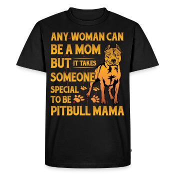 Maman Pitbull - T-shirt Premium bio Homme - noir - Devant - Nico (187cm)