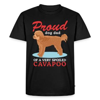 Cavapoo Papa Chiens Propriétaire de Chien Cavoodle Cadeau - T-shirt Premium bio Homme - noir - Devant - Nico (187cm)
