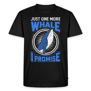 Observation des baleines Observation des baleines Orques Bleu Baleine - T-shirt Premium bio Homme - noir - Devant - Nico (187cm)