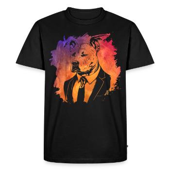 Pitbull - T-shirt Premium bio Homme - noir - Devant - Nico (187cm)