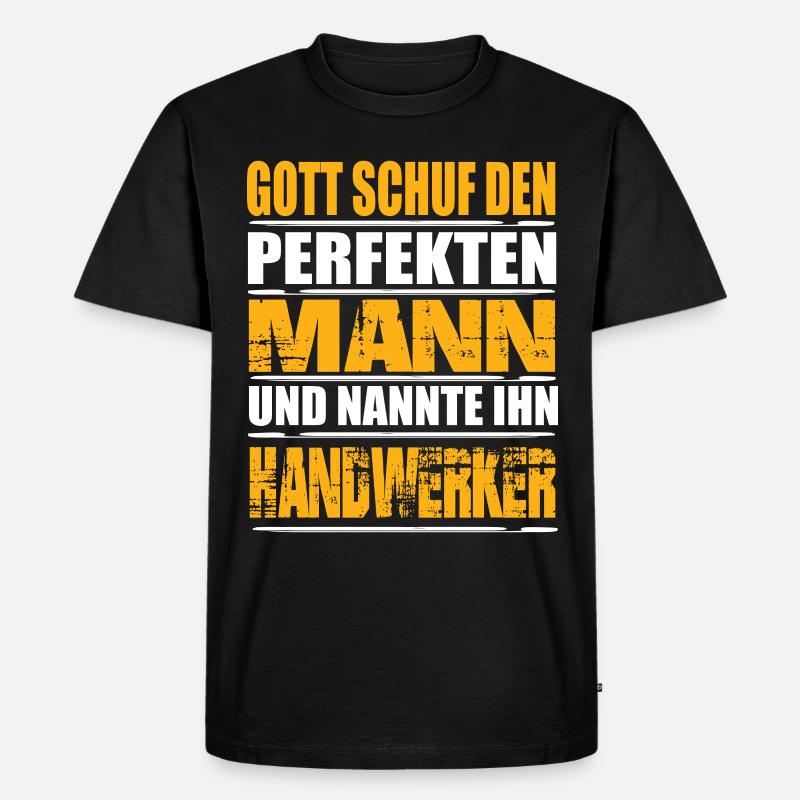Handwerker - Männer Premium Bio T-Shirt - Schwarz