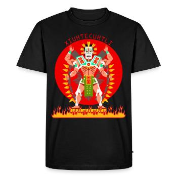 Ancienne divinité aztèque Xiuhtecuhtli Mythologie aztèque - T-shirt Premium bio Homme - noir - Devant - Nico (187cm)