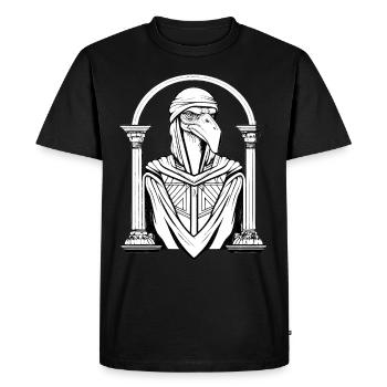 Egyptian God Thoth Ibis Head Ancient Mythology - Men's Premium Organic T-Shirt - black - Front - Nico (187cm)