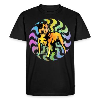 Pitbull Rétro - T-shirt Premium bio Homme - noir - Devant - Nico (187cm)