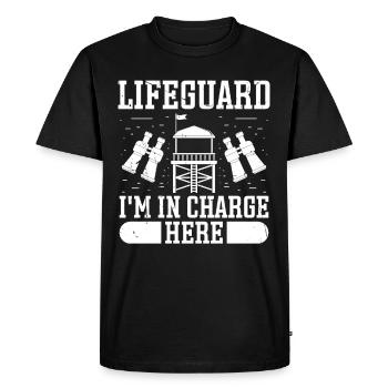 Sauveteur de préposé à la piscine Sauveteur Do It On Beach Lifeguard - T-shirt Premium bio Homme - noir - Devant - Nico (187cm)