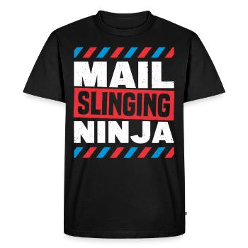 Postman Postman Letter Parcel Service Gift - Men's Premium Organic T-Shirt - black - Front - Nico (187cm)