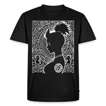 Fantasy Post Punk Celtic Tribal Art Batcave Girl - T-shirt Premium bio Homme - noir - Devant - Nico (187cm)