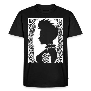 Fantasy Post Punk Celtic Tribal Art Batcave Girl - Men's Premium Organic T-Shirt - black - Front - Nico (187cm)