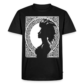 Fantasy Post Punk Celtic Tribal Art Batcave Girl - Men's Premium Organic T-Shirt - black - Front - Nico (187cm)