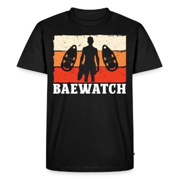 Sauveteurs, Baewatch, sauveteurs, gardes forestiers - T-shirt Premium bio Homme - noir - Devant - Nico (187cm)