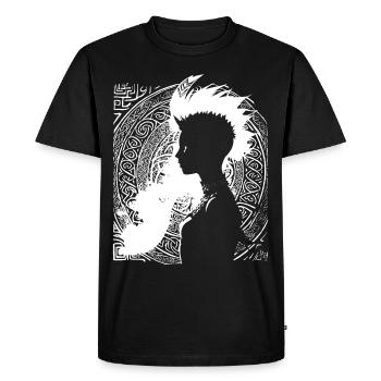 Fantasy Post Punk Celtic Tribal Art Batcave Girl - Men's Premium Organic T-Shirt - black - Front - Nico (187cm)