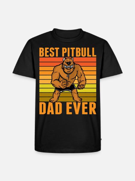 Best Pitbull dad ever - Men's Premium Organic T-Shirt - black